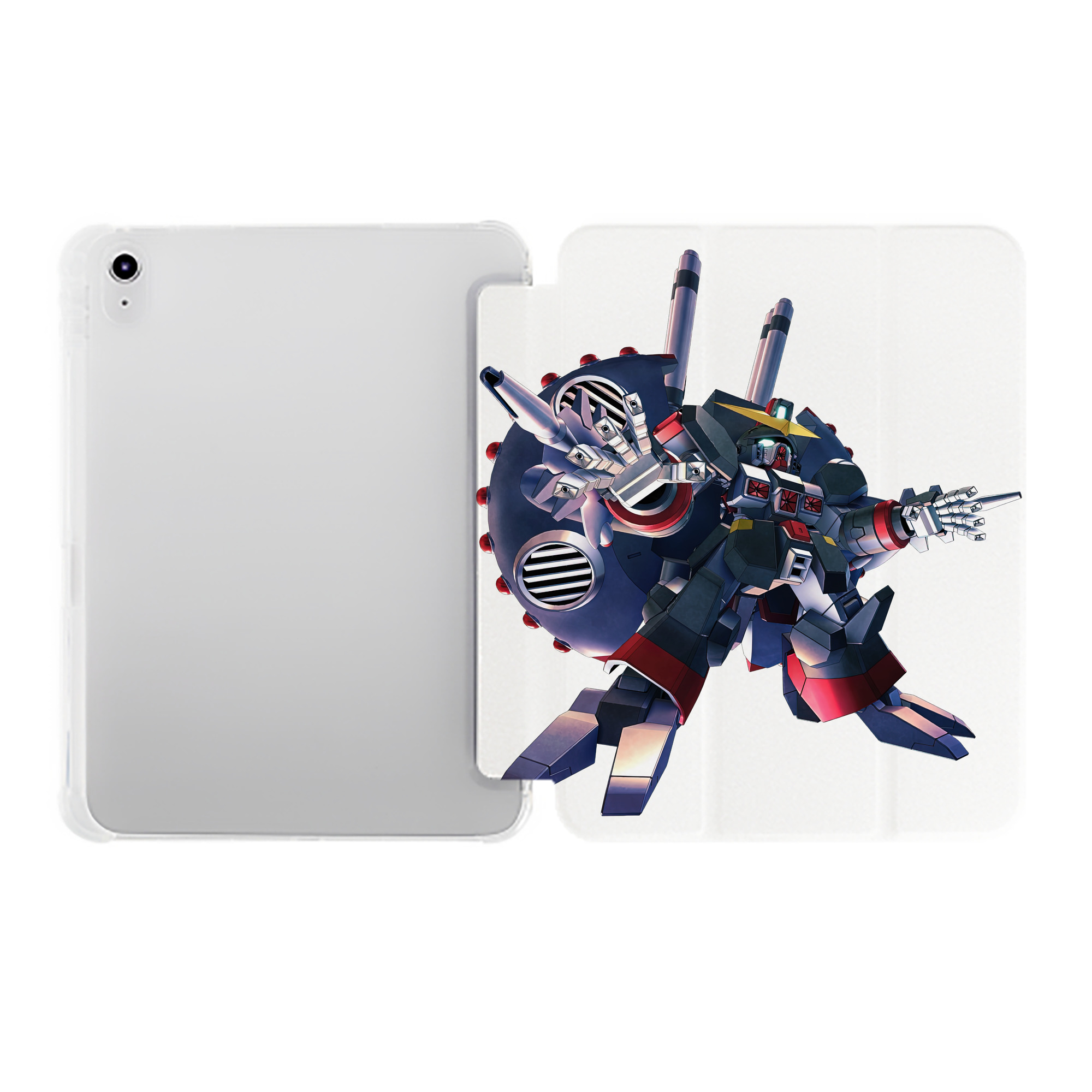 （画像用） 機動戦士ガンダム Mobile Suit Gundam IPad ケース ペン収納付き 三つ折りスタンド PUレザー×シリコン 対応機種9.5/10.5/10.9インチ